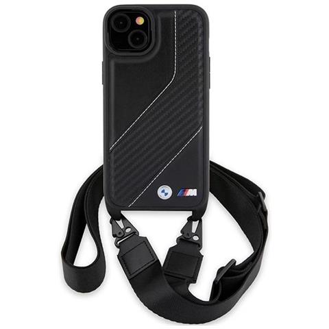 Custodia Bmw M Edition Carbon Stripe & Strap Per Iphone 15 / 14 / 13 - Nera - Foto 2