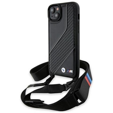 Custodia Bmw M Edition Carbon Stripe & Strap Per Iphone 15 / 14 / 13 - Nera - Foto 7
