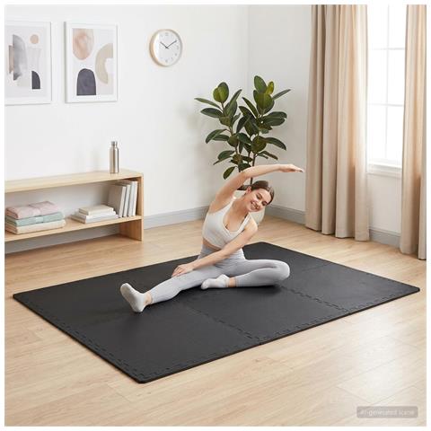 Tappeti 50 pz Nero 18 m² Schiuma EVA - Foto 2