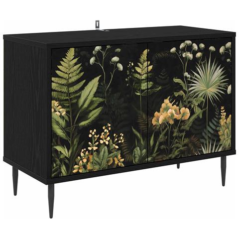 Mobile TV RHENEN 69 x 33 x 50,5 cm Rovere Nero - Foto 1