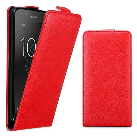 Custodia Compatibile Con Sony Xperia L1 In Rosso Mela - Coperchio Protettivo In Design Flip Con Chiusura Magnetica - Foto 2