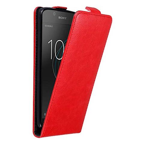 Custodia Compatibile Con Sony Xperia L1 In Rosso Mela - Coperchio Protettivo In Design Flip Con Chiusura Magnetica - Foto 1