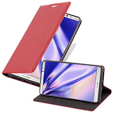 Custodia Compatibile Con Huawei Mate 8 In Rosso Mela - Coperchio Protettiva Con Chiusura Magnetica, Funzione Stand E Tasca Per Le Carte - Foto 1