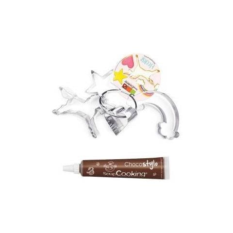 4 Tagliabiscotti Unicorno + Penna Alimentare Al Cioccolato - Foto 1