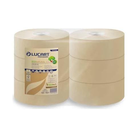 Carta Igienica Econatural 300 M Jumbo 2 Veli Avana 6 Rotoli Da 811 Strappi - 812140ap - Foto 1