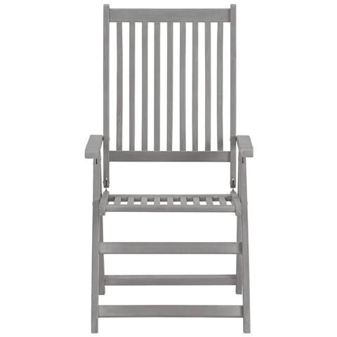 Sedie da Giardino Reclinabili 4 pz con Cuscini Massello Acacia - Foto 10