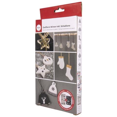 Stampo In Silicone 6 Sagome Natalizie + Stencil A5 - Foto 1