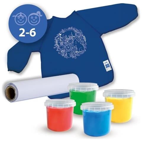 Kit Per Pittura Con Le Dita Con Grembiule Eco - 100% Riciclato - Foto 1