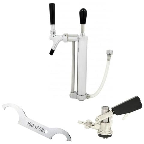 Set Con Pompa Da Picnic Con Rubinetto A Pistone 5/8 Uscita Co2 Keg Type M - Foto 3