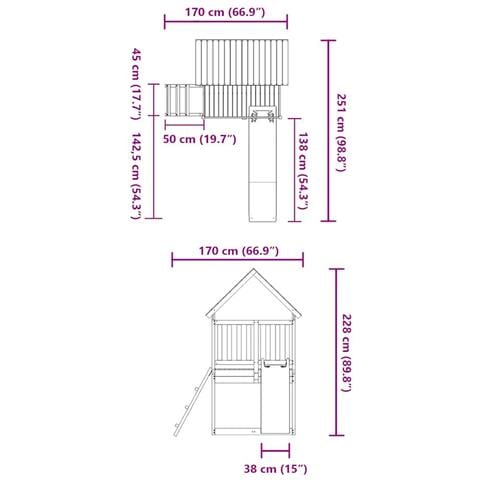 Set da Gioco da Esterno in Legno Massello di Douglas - Foto 2