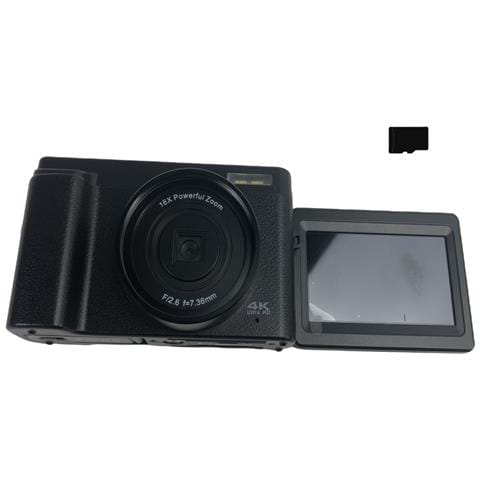 Fotocamera Digitale Da 48 Mp, Hd 1080p, Zoom 16x, Schermo Ribaltabile, Scheda Di Memoria Da 32 Gb - Foto 14