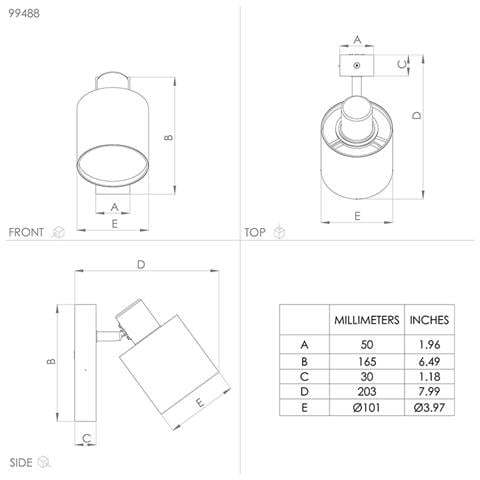 Applique Industrial Batallas 1 Luce Legno Marrone E Nero - Foto 2