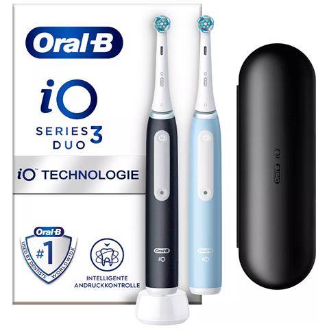 Spazzolino Oral-b Io Series 3n A Due Pezzi Nero Opaco + Blu Ghiaccio - Foto 1