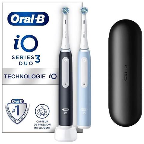 Spazzolino Oral-b Io Series 3n A Due Pezzi Nero Opaco + Blu Ghiaccio - Foto 2
