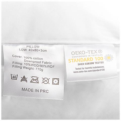 Set Di 2 Guanciali In Piume E Piumino Bianco 40 X 80 Cm Vihren - Foto 2