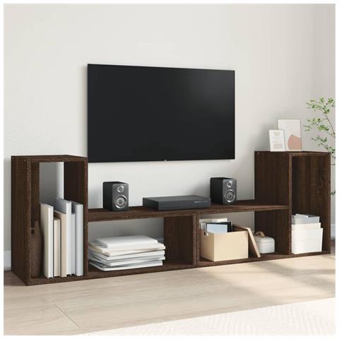 Mobili Tv 2 Pz Rovere Marrone 75x30x50 Cm In Legno Multistrato - Foto 1