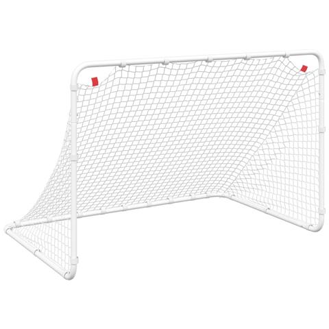 Porta Da Calcio Bianca 122x81x81 Cm In Acciaio - Foto 1