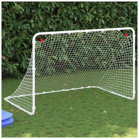 Porta Da Calcio Bianca 122x81x81 Cm In Acciaio - Foto 8