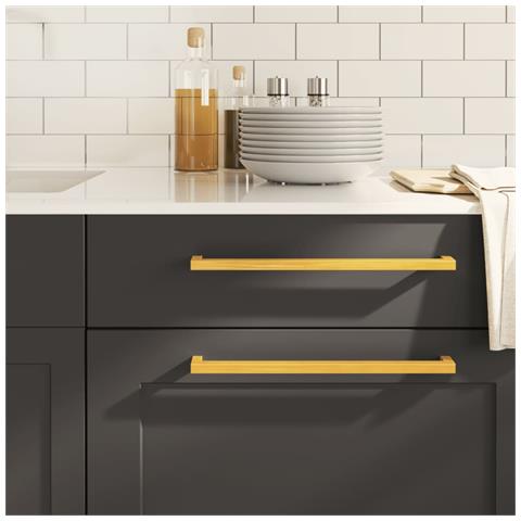 Maniglie per Mobili 10 pz Oro 320 mm in Acciaio Inox - Foto 1