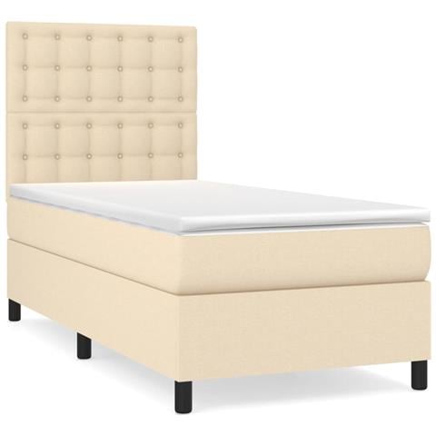 Giroletto A Molle Con Materasso Crema 80x200 Cm Intessuto - Foto 1