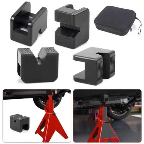 Adattatore Per Guida Antiscivolo Con Cuscinetto In Gomma Jack Supporto Per Strumento Di Sollevamento Per Auto Pesante Black - Foto 2