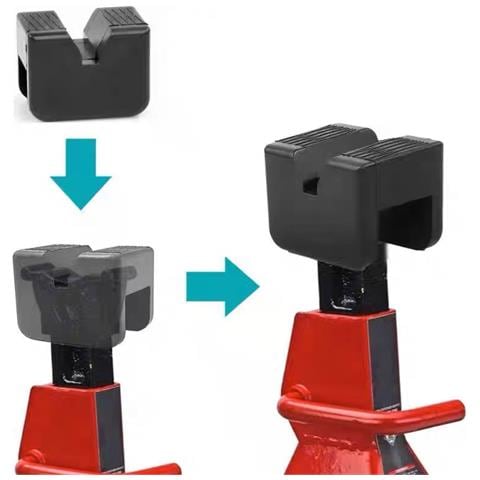Adattatore Per Guida Antiscivolo Con Cuscinetto In Gomma Jack Supporto Per Strumento Di Sollevamento Per Auto Pesante Black - Foto 4