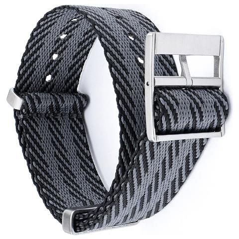 Cinturino Per Orologio In Nylon Per Tudor Heritage Black Bay Black+grey S - Foto 1