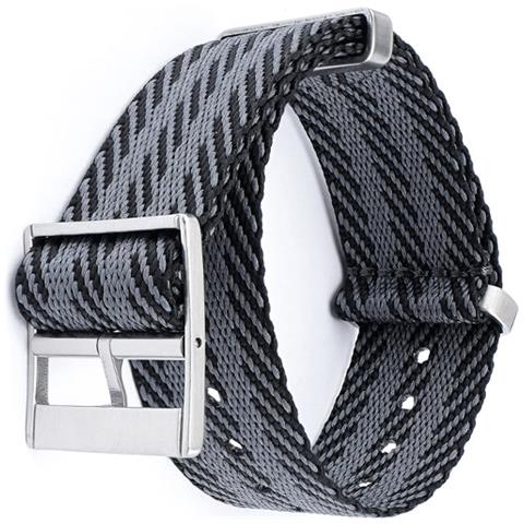 Cinturino Per Orologio In Nylon Per Tudor Heritage Black Bay Black+grey S - Foto 2