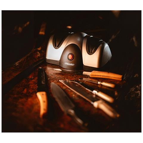 Mesko Ms4516 Affilacoltelli Elettrico Professionale, Guida Angolare Affilatura E Lucidatura 40 W Grigio - Foto 2