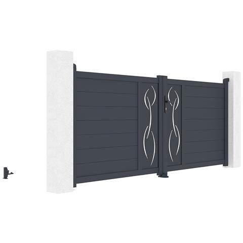 Cancello Battente 3m Life Alt. 120cm Alluminio + Motorizzazione Hicker B200 - Foto 2