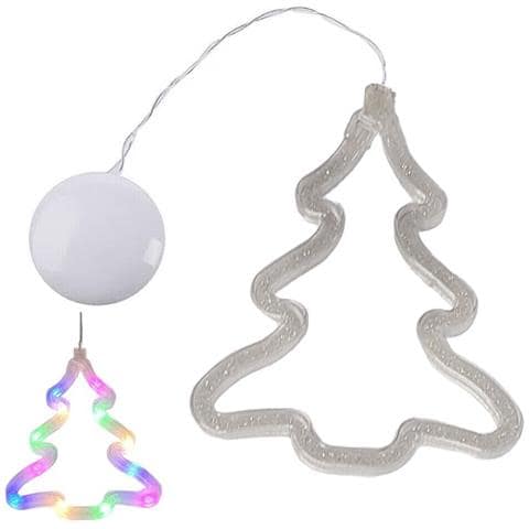 Albero Natale Luminoso Led Luce Rgb Porta Finestra Ventosa Addobbi - Foto 1