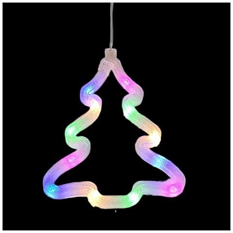 Albero Natale Luminoso Led Luce Rgb Porta Finestra Ventosa Addobbi - Foto 2