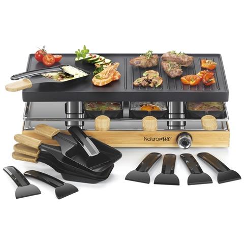 Griglia Per Raclette Per 8 Persone, 1200w - Rac.wood-8 - Foto 7