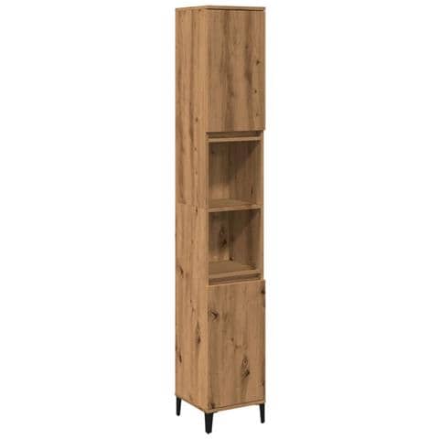 Armadietto Bagno Rovere 30x30x190 Cm Legno Multistrato - Foto 2