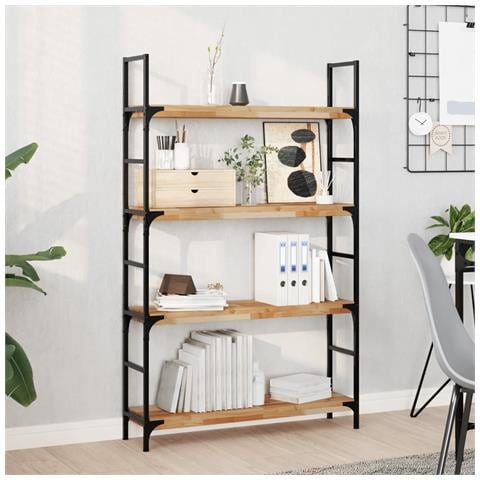 Ripiano A Parete 100x20x4cm Legno Massello Acacia Rifinito Olio - Foto 1