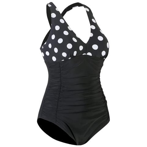 Costume Da Bagno A Vita Alta A Pois Da Donna Taglia M - Foto 1