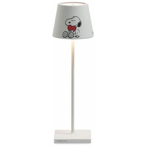 Lampada Da Tavolo Poldina Pro Peanuts - Heart Ricaricabile E Dimmerabile Con Batteria Fino A 12 Ore. Per Uso Esterno Ip65 - Foto 1