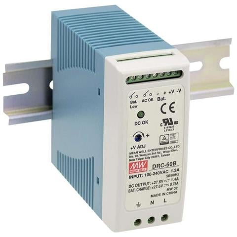 Alimentatore UPS DIN Rail DRC-40B 40 W 27,6 V - Foto 1
