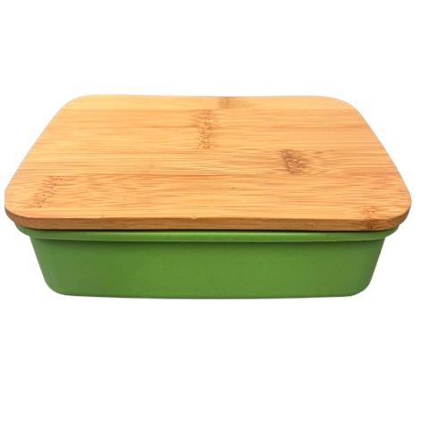 M Home - Contenitore Alimenti Ermetico In Fibra Di Bamboo Coperchio In Bamboo - Foto 1