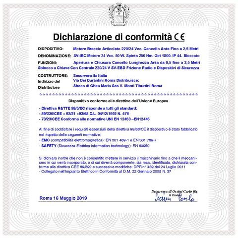 Automazione Cancello Motore A Braccio Articolato 220/24 V Anta Battente Da 0,5 A 2,5 Mt Centrale 2 Radiocomandi Faro S - Foto 4