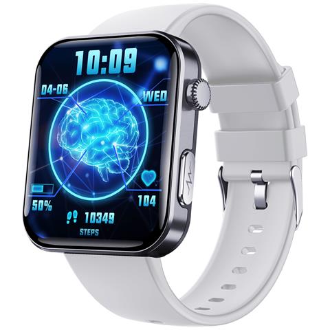 Smartwatch: Misura La Frequenza Cardiaca, La Pressione Sanguigna, L'ossigeno Nel Sangue E I Passi Black And Grey Strap - Foto 1
