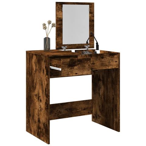 Toeletta Con Specchio Rovere Fumo 73x46,5x120 Cm - Foto 1