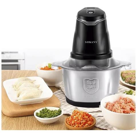 Tritacarne Elettrico Da 400w, Ciotola In Vetro Da 2l. Diverse Funzioni Di Tritatura E Taglio Con Lame In Acciaio Inossidabile. - Foto 6