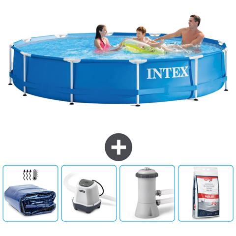 Piscina Fuori Terra - In Giro - 366x366x76 Cm - Blu - Include Accessori Coordinati Cb54 - Foto 1