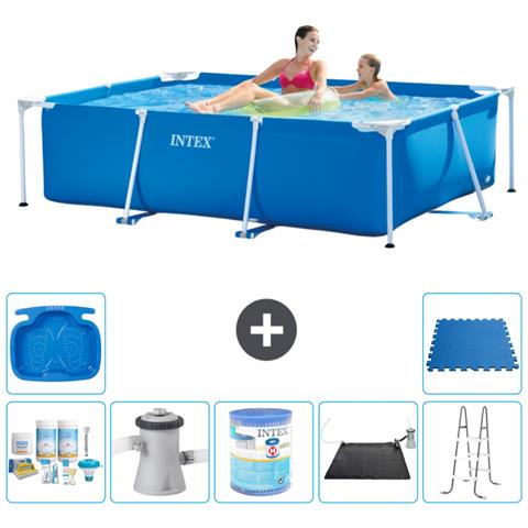 Piscina Fuori Terra - Rettangolo - 220x150x60 Cm - Blu - Include Accessori Coordinati A34 - Foto 1