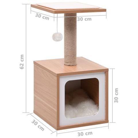 Albero Per Gatti Con Tappeto Tiragraffi In Sisal 62 Cm - Foto 7