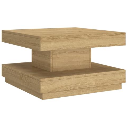 Lusso Casadino -  Tavolino Da Salotto Marrone Chiaro 60x60x35 Cm In Mdf - Foto 1