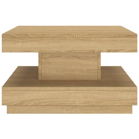 Lusso Casadino -  Tavolino Da Salotto Marrone Chiaro 60x60x35 Cm In Mdf - Foto 2