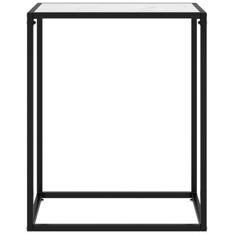 Lusso Casadino -  Tavolo Consolle Bianco 60x35x75 Cm In Vetro Temperato - Foto 1