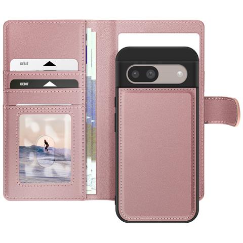 Custodia Per Google Pixel 8a Con Cover Rimovibile, Rosa Champagne - Foto 1